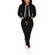 Nimsruc Two Piece Outfits For Women Jogging Suits Casual Sweatsuits Jogger Tracksuits Long Sleeve Solid Matching Sets Black XXL