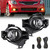 Nilight Fog Light Assembly Compatible with 2010 2011 2012 Nissan Altima with Clear Lens Fog Lamps Replacement H11 12V 55W Bulbs, 2 Years Warranty