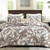 Whale Flotilla 3-Piece Queen Comforter Set, Soft Reversible Full Size Bedding Comforter Sets, Paisley Printed Down Alternative Comforter Duvet for All Seasons, Bone