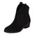 Chariot & Co Seamy- Women's Cowboy/Cowgirl Western Stitch Pull On Stacked Block Heel Pointed Toe Ankle Boots (Black IMSU, us_footwear_size_system, adult, women, numeric, medium, numeric_6_point_5)