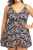PERONA Women's Swimdress Plus Size Swimwear One Piece Swimsuit Floral Print Bathing Suit (US 16(Read The Size Chart in Our Image), Ada)