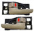 Eynpire 8077 Interior Inside Left Driver Side & Right Passenger Side Pair Set Door Handle Beige For 2001-2007 Toyota Sequoia; 2004-2006 Toyota Tundra - Crew Cab ONLY