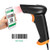GIMATIC Wired CCD Barcode Scanner Handheld Automatic Barcode Reader 1D Bar Code Scanner with USB Cable for Scanning Mac/Windows Compatible for Books, Office, Library and Warehouse
