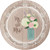 Creative Converting 8 Count Sturdy Style Banquet Plate, 10', Rustic Wedding