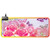 llsxi Stitched Edge Flower and Butterfly RGB Desk Pad with Non-Slip Base,Large Lighted Gaming Mouse Pad,15.74"x35.43"Computer Pad Pink Keyboard Mousepad