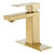 Kohonby Modern Brushed Gold Bathroom Faucet Single Hole?Single Handle Bathroom Sink Faucet Stainless Steel Commercial Bathroom Faucet with Deck Plate 1 or 3 Hole (Brushed Gold)