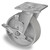 CWfutureparts 6" x 2" Heavy Duty Industrial Casters, 1250 lbs Load Capacity, Brake Caster Wheels with Roller Bearing - Semi Steel Cast Iron Wheels for Workbench?Pallet Trucks ?1 Pack?