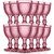 Bokon 12 Pack Wine Glasses Red Wine Glass Goblets High Clear Wine Glass 10 oz Vintage Glass Goblet Embossed Diamond Design Glassware Goblet with Stem for Juice Liquor Party Wedding Bar (Claret)