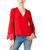 I-N-C Womens Lace Knit Blouse realred2 M