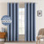 MIULEE Linen Texture Curtains for Bedroom Solid 100% Blackout Thermal Insulated Stone Blue Curtains Grommet Room Darkening Curtains/Draperies Luxury Decor for Living Room Nursery 52x84 Inch (2 Panels)