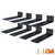 NEODROP 8-Pack 8 Inch Minimalistic Floating Shelf Brackets, Heavy Duty Hidden Shelves Bracket for Small Shelf, Kitchen Shelf, Nursery Shelf, Black Powder Coated Steel