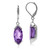 Silvershake 6.8 Carat 16x8mm Natural Marquise Amethyst White Gold Plated 925 Sterling Silver Leverback Earrings