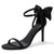 Coutgo Womens Ankle Strap High Heels Open Toe Stiletto Bow Tie Knot Heeled Sandals Fashion Wedding Dress Pump Shoes Black 8