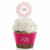 Chic 50th Birthday - Pink and Gold - Birthday Cupcake Wrapper and Pick - Cupcake Decorating Kit - Set of 24