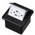 KYHSHJ 4.8A USB Chargers Pop Up Floor Waterproof Electrical Outlet Receptacle Stainless Steel Box,Black