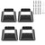 Gakee Deck Post Bracket 4x4 Inch(Internal 3.38 x 3.38 Inch) Deck Post Base 4 Pcs Powder Coated Steel Post Base Support for Deck Handrail Railing Support