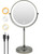 9" Large Lighted Makeup Mirror - 5000mAh Rechargeable Magnifying Vanity Mirror with 3 Colors Dimmable Lights, 1x/10x Double Sided Magnification Light Stand Up Desk Mirror, Gunmetal Gray