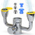 Skywin Eye Wash Kit Yellow - Push Style Eye Wash Units,Faucet Mounted Emergency Eye Wash Station Sink Attachment - Continuous Flow Eyewash Station with Common Sink Adapters and Inspection Tags