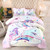 Axolotl Rainbow Unicorn Bedding Set Twin,Pink Unicorn Kids Comforter Sets with Stars Cloud for Girls,1 Quilt with 2 Pillowcases for Girls Kids Teens Children Adults Bedroom Decor All Season