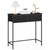 Console Table with 2 Drawers, Black Entryway Table with Storage, 31.5" Behind Couch Table Skinny Small with Hooks and Fabric Drawers, Sofa Table Hallway Table for Entryway, Living Room