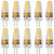 JAUHOFOGEI 10-Pack 2W G4 Base LED Bulb, 12V-24V AC/DC, 20W Glass Halogen Light Bulbs Replacement, Warm White 2800K, JC T3 Lamp for Under Cabinet Puck Light, Chandelier, Landscape Lighting