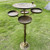 HOUYANG 32.5" H Cast Iron Pedestal Bird Bath, Bird Baths for Outdoors,Metal Bird Feeder Bowl Tray,Metal Bird Bath Garden Yard Deco
