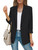 AUTOMET Womens Blazer Bussiness Casual Blazer Jacket Open Front Long Sleeve Lapel Work Office Blazer Casual Bussiness Causal Clothes Black