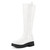 mysoft Women's Knee High Boots Comfortable Wide-Calf Lug Sole Side Zipper Platform Chunky Heel Tall Boots Fall and Winter