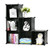 Storage Cube Organizer Plastic 6-Cube DIY Modular Storage Cabinet Portable 3-Tier Bookcase Shelf Closet, Black with Wood Hammer