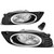Compatible with Honda Civic 4-Dr Sedan Pair of Bumper Driving Fog Lights + Switch (Clear Lens)