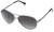 GUESS Women's Classic Aviator Sunglasses, Shiny Gunmetal, 60/13/135