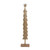 Creative Co-Op Metal Christmas Tree with Mango Wood Base, Brass Finish