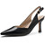 Women's Kitten Heels Pumps Pointed Closed Toe Wedding Party Dress Slingback Pump Shoes Black