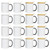 AGH 16 Pack Sublimation Coffee Mugs Blank 11 oz, White Straight Ceramic Cups with Black Rim and Handle, Bamboo Lid, Golden Spoon, Bulk Bundle Set of 16