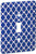 3dRose lsp_165919_1 Quatrefoil Pattern Navy Blue and White with Red Accent Light Switch Cover