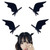 Batwing Hair Clips Halloween Accessories for Women Girls Bat Hair Accessories Devil Bat Ears Hair Clips Hairpins Barrettes Bat Wings Halloween Cosplay Costumes Accessories 2 Pairs