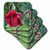 3dRose cst_25679_1 Red Rose Floral-Soft Coasters, Set of 4