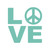 Love Peace Sign Sticker Vinyl Decal Notebook Car Window Laptop 5.5" x 6" (Mint)