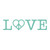 Love Peace Sign Sticker Vinyl Decal Notebook Car Window Laptop 6" x 1.5" (Mint)