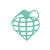 Heart Hand Grenade Sticker Vinyl Decal Notebook Car Window Laptop 5" x 5" (Mint)