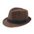 Unisex Timelessly Classic Manhattan Fedora Hat for Men Women Gangster Trilby Hat Summer Sun Hat Short Brim Fedora Brown