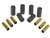Prothane 1-1001-BL Black Front Spring Eye and Shackle Bushing Kit for Jeep CJ5 and CJ6