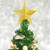 cobee Christmas Star Tree Toppers, 8 Inch Glittered Treetop Star Xmas Tree Topper Decoration for Christmas Tree Holiday Party Ornament Home Indoor Decor(Gold)