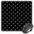 3dRose LLC 8 x 8 x 0.25 Inches Mouse Pad, Black and White Polka Dot Pattern Small Dots Stylish Classic Classy Elegant Retro Dotty Spotty (mp_120245_1)
