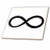 3dRose ct_41795_1 Drawn Infinity Symbol 'Black' Ceramic Tile, 4-Inch