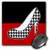 3dRose LLC 8 x 8 x 0.25 Inches Mouse Pad, "I Love Shoes" Houndstooth Print High Heel Shoe on Black/Red (mp_57143_1)