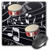 3dRose LLC 8 x 8 x 0.25 Inches Mouse Pad, Red Drums on Music Notes (mp_38199_1)