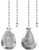 Hyamass Ceiling Fan Pull Chain Extender, 2 Pieces Fan Pull Chain Extension, 12 Inch Ceiling Fan Chain Ornament with Ball Connector, Fan Chain for Ceiling Fan Light Decoration(Silver)