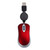 USB Mouse, Mouse for Laptop with Retractable Cable, Portable Computer Mouse Wired, , Mini Optical Mouse,Travel Mouse, Ergonomics Home Office Mice (red)