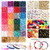 KAMJUNTAR 6000PCS Clay Beads for Bracelets Making Kit,24 Colors Flat Heishi Polymer Clay Beads for Jewelry Making with Letter Beads Smiley Face Beads Gift for Kids Girls DIY Necklace Bracelet
